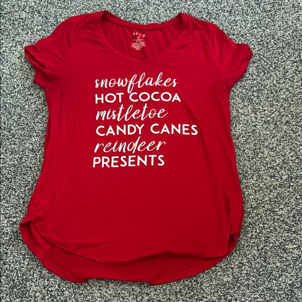 Apt. 9 Red Holiday Graphic Tee